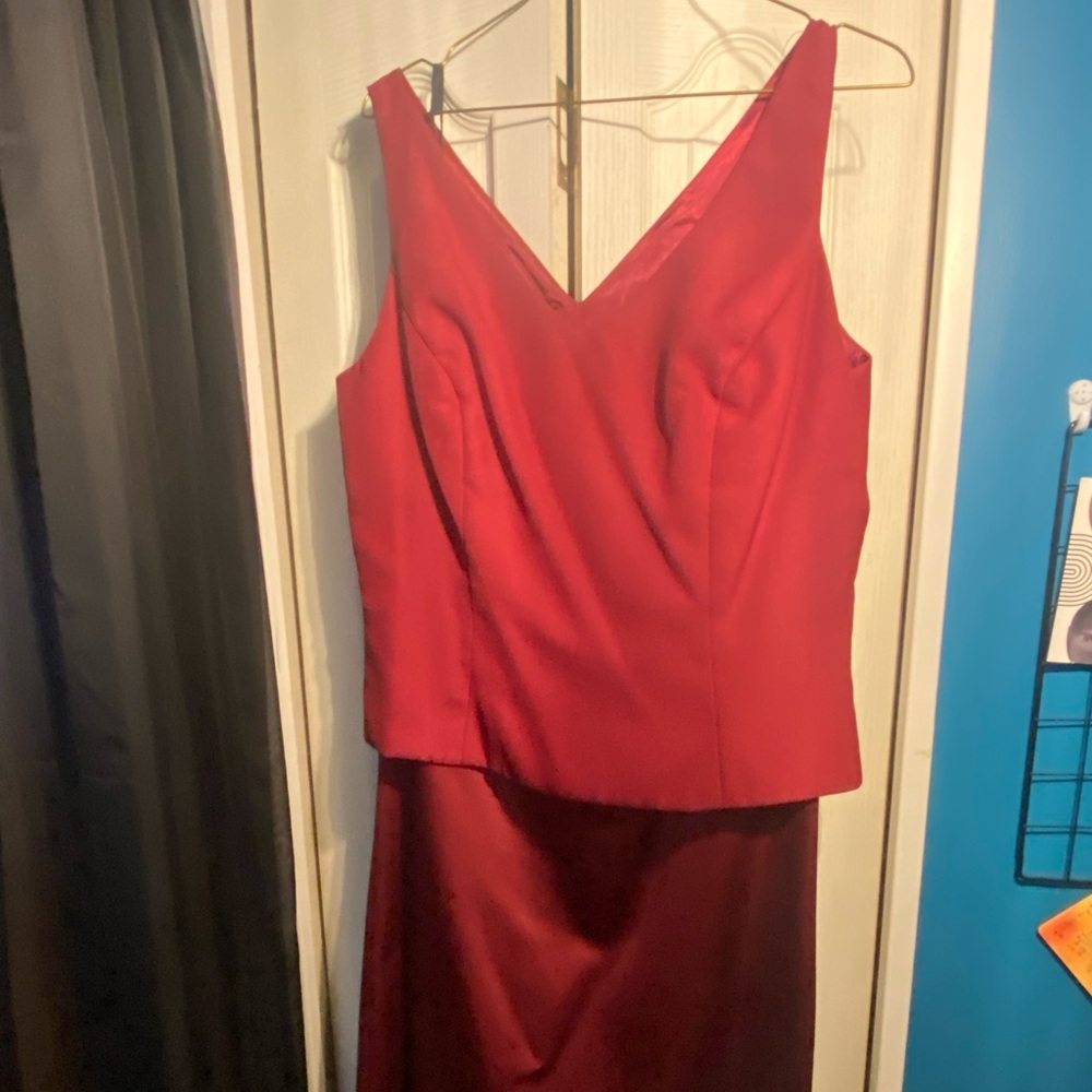 Burgundy Two Piece Dress